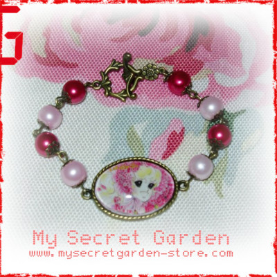Lady Georgie レディジョージィ anime Cabochon Bronze Bracelet  Lady Georgie レディジョージィ anime Cabochon Bronze Bracelet
